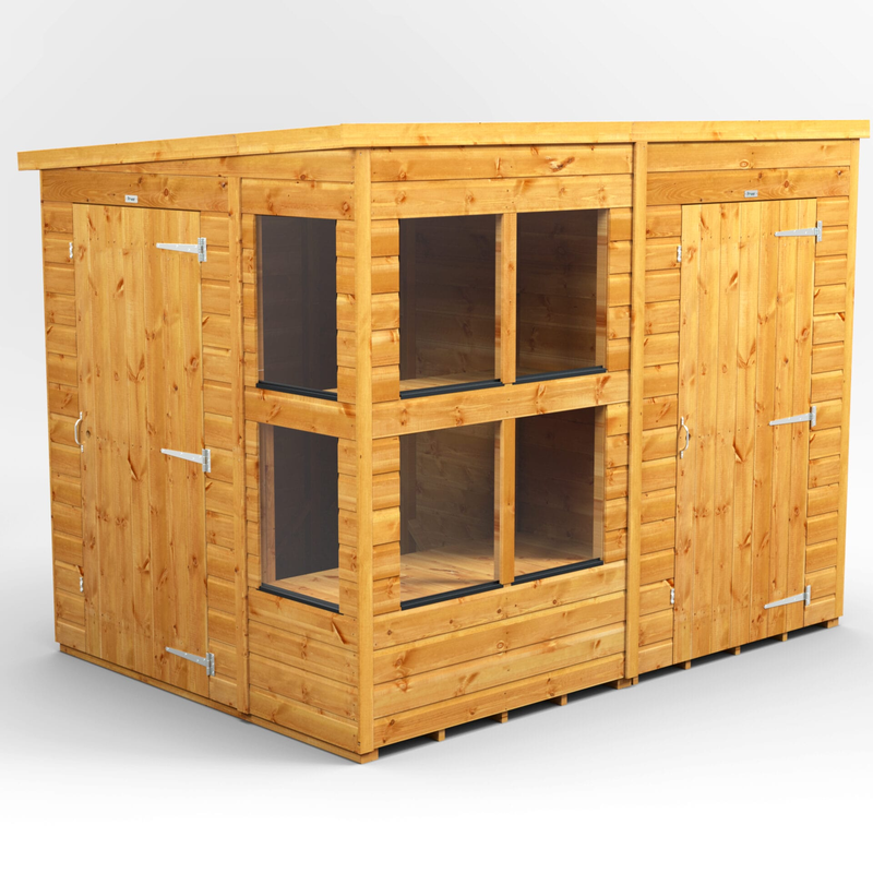 Buy a new pent roof  shed in Edinburgh and the Lothians, click here a pent roof potting and storage shed installation quote