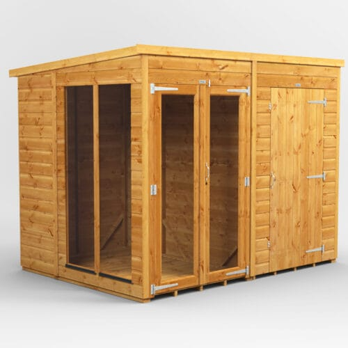 Buy a new pent roof garden summerhouse and shed in Edinburgh and the Lothians, click here for a pent roof garden summerhouse and shed installation quote