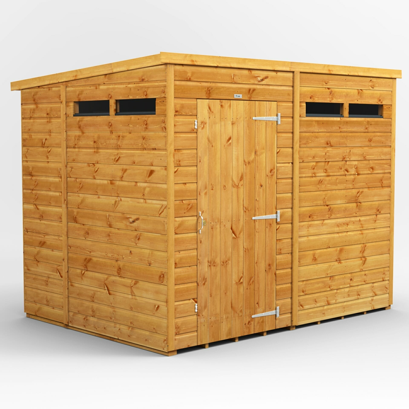 Buy a new pent roof security shed in Edinburgh and the Lothians, click here a pent roof security shed installation quote