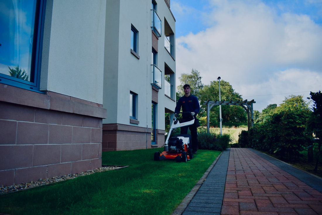 Commercial grounds care and grass cutting in Edinburgh by JDS Gardening Services, click here