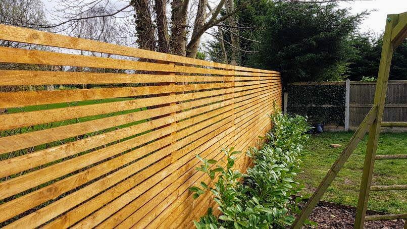 new slatted timber fence quote Edinburgh