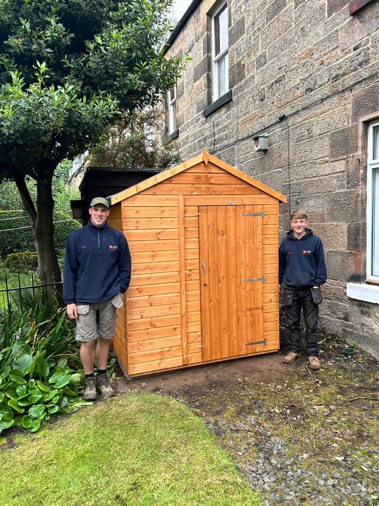 Timber garden sheds supplied and installed in Edinburgh by JDS Gardening Services, click here for a quote