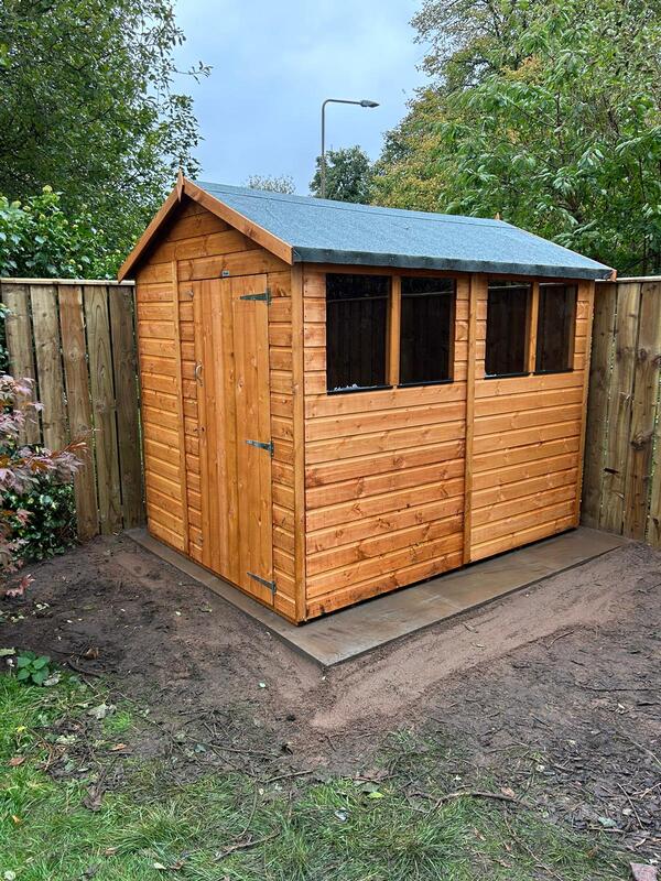 Would you like an apex roof shed installed in your garden in Edinburgh? click here for an apex shed inatallation quote near you in Edinburgh