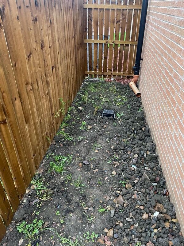 Before photo of the garden design in Edinburgh by JDS Gardening Services, click here for a garden design quote in the Edinburgh area