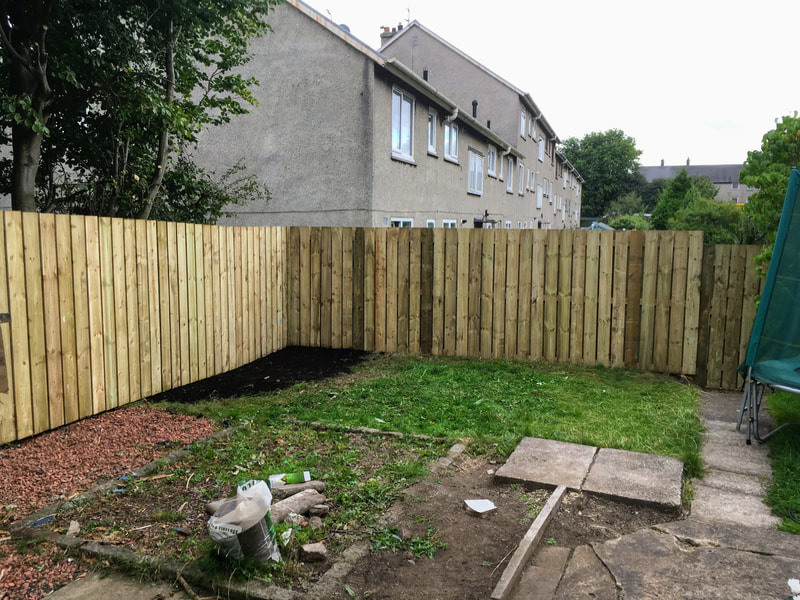 Timber Garden Fence Replacement Midlothian