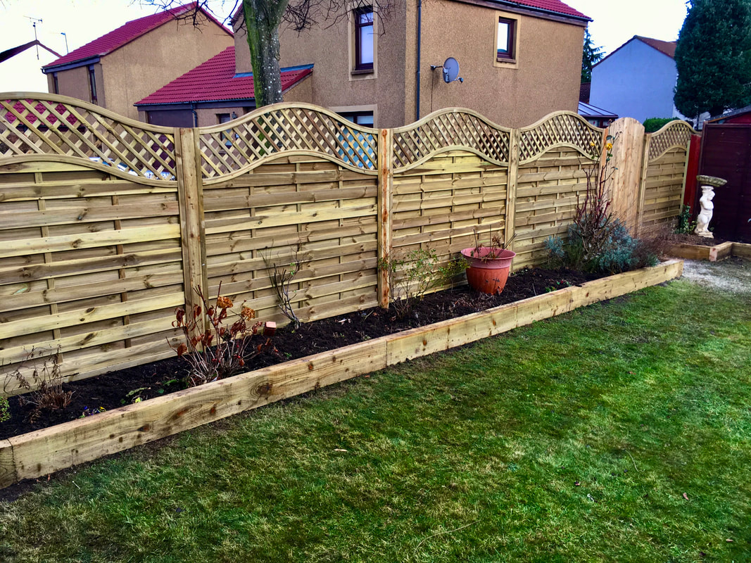 Panel fencing installation in Edinburgh by JDS Gardening Services, click here for a fencing quote