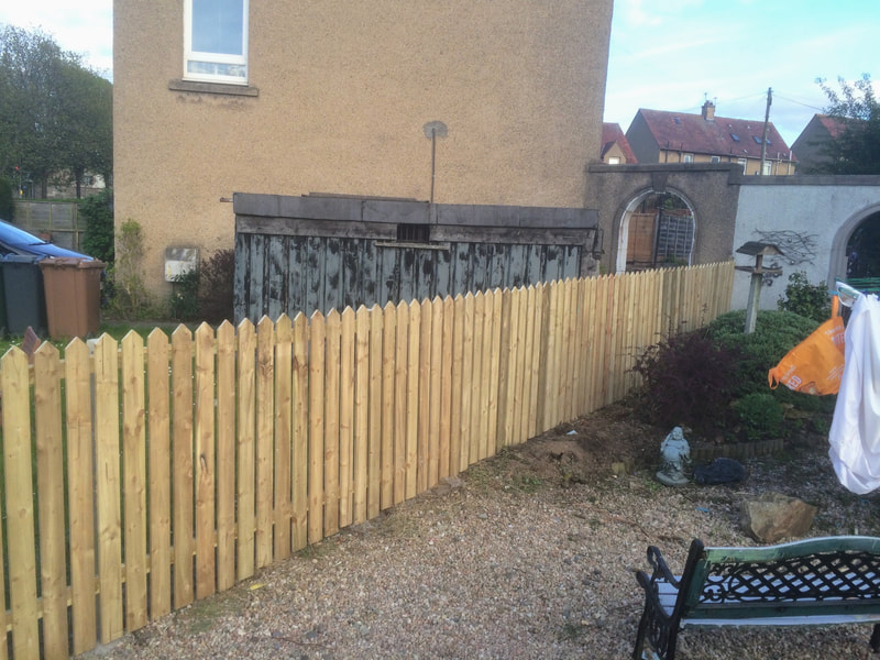 New picket fence installation Edinburgh by JDS Gardening, click here
