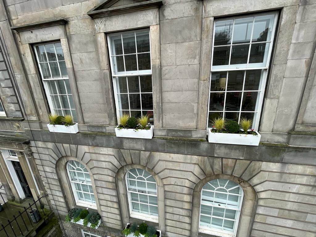 Office window box planting contractor in Edinburgh, click here for a quote