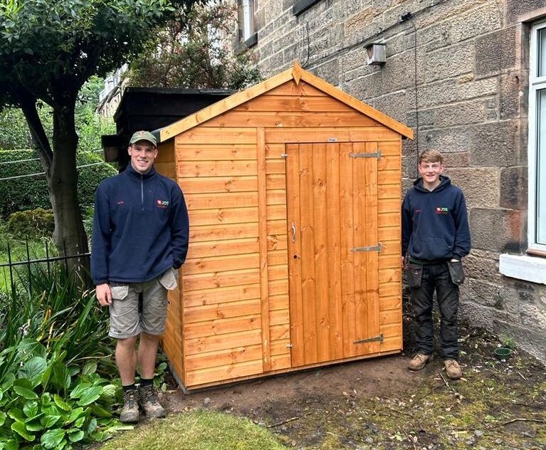 New build garden shed supply and installation in Edinburgh by JDS Gardening Services, click here for more information.