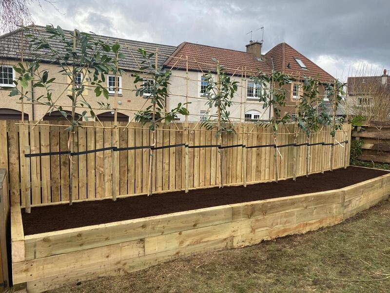 Raised border bed installation in Edinburgh by JDS Gardening, click here for a quote