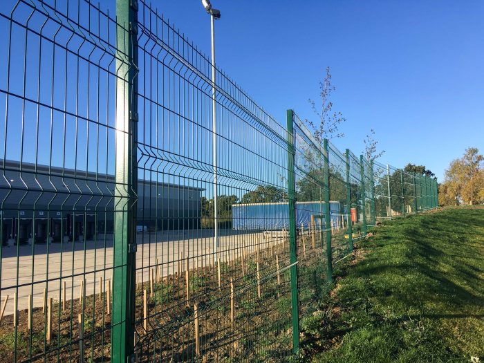 Vmex Mesh Security Fencing Installation in Edinburgh by JDS Gardening, click here for a mesh fence installation quote.